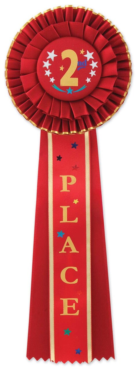 2nd Place Deluxe Rosette (Pack of 3)